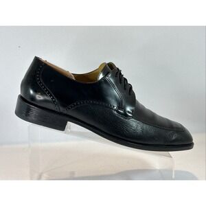 Mezlan La Paz Men's Size 10M Apron Toe Derby Black Leather Dress Shoes Spain